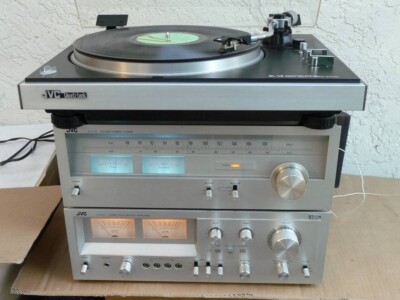 Vintage JVC QL A2 Turntable + JA S55 Stereo Amplifier + JT V22 AM FM Tuner