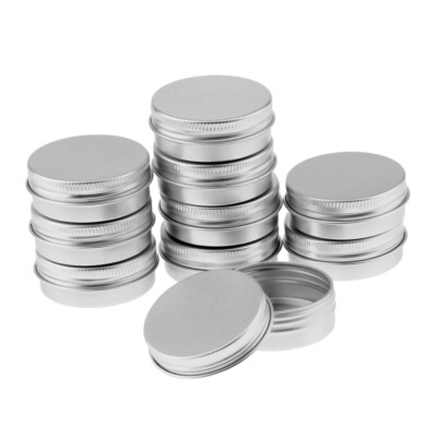 10 Stück Aluminium Blechdosen, leere runde Blechdose Topf Kosmetik