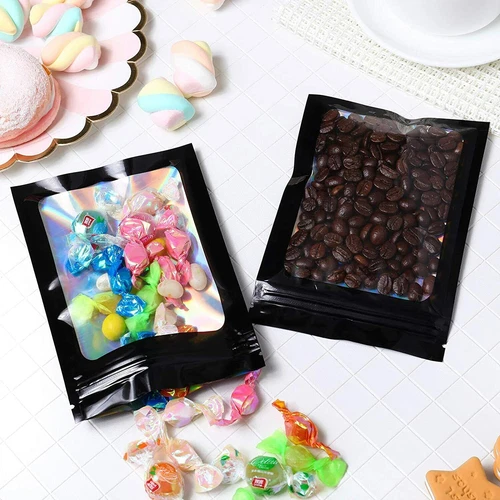 100 Pcs Mylar Bags, Holographic Packaging Bags, Resealable Smell Proof Bags US - Picture 5 of 20