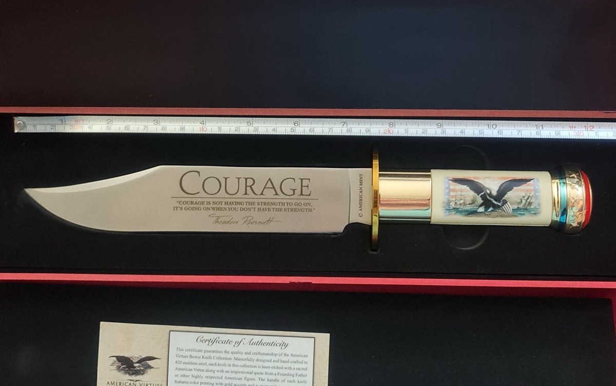 COURAGE - AMERICAN VIRTUES Bowie Knife Collection 12
