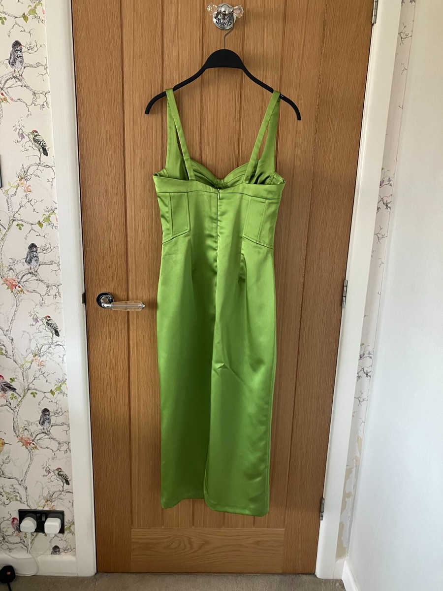 zara green corset dress Emerald Green Maxi Dress M main image 1