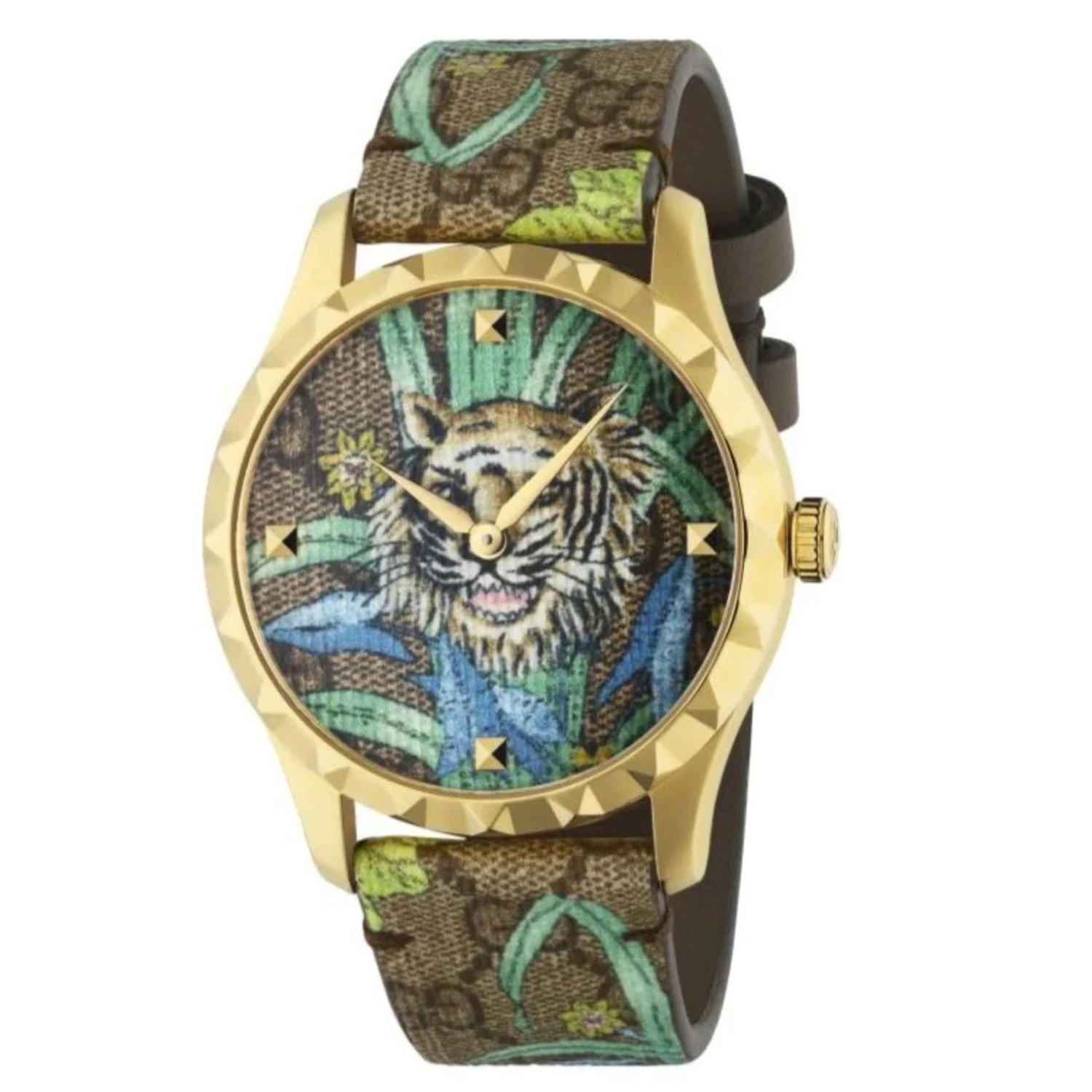 Montre à quartz pour femme Gucci YA1264187 cadran marron intemporel