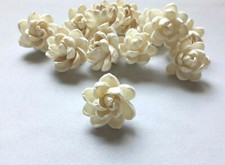 White Magnolia Flower Sola Balsa Wood Craft Decor Home Fragrance Bouquet 4CM,NEW