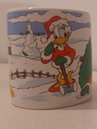 Walt Disney Applause Mug Donald Daisy Duck Christmas Coffee Tea Cup VTG 1988 - Picture 9 of 16