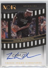 2022 Panini Noir Freeze Frame Signatures Holo Gold 3/10 Zach Randolph Auto 1ib5