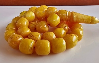 Amber Bakelite Prayer Worry Beads Baga Subha Tasbih Tasbeeh