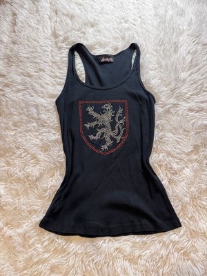 Y2K Bling Ribbed Tank Top SZ M/L Fairy Whimsy Grunge Scene Mcbling 
