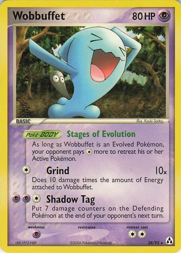 Wobbuffet 28/92 Rare Legend Maker Pokemon Moderately Played