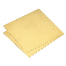 Brass Sheet, 2 x H62 Metal Sheets Plates 4" Length x 4" Width x 0.024" Thickness