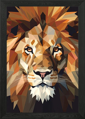 Vektor Löwe gerahmtes Wandbild Poster Leinwanddruck Bild