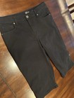 Style & Co. Black Denim Jean Capris-Skimmer Women’s Size 12 Button Cuff Option — photo 3