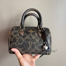 Coach CDY29 Mini Rowan Crossbody Bag Loved Signature Canvas With Charms