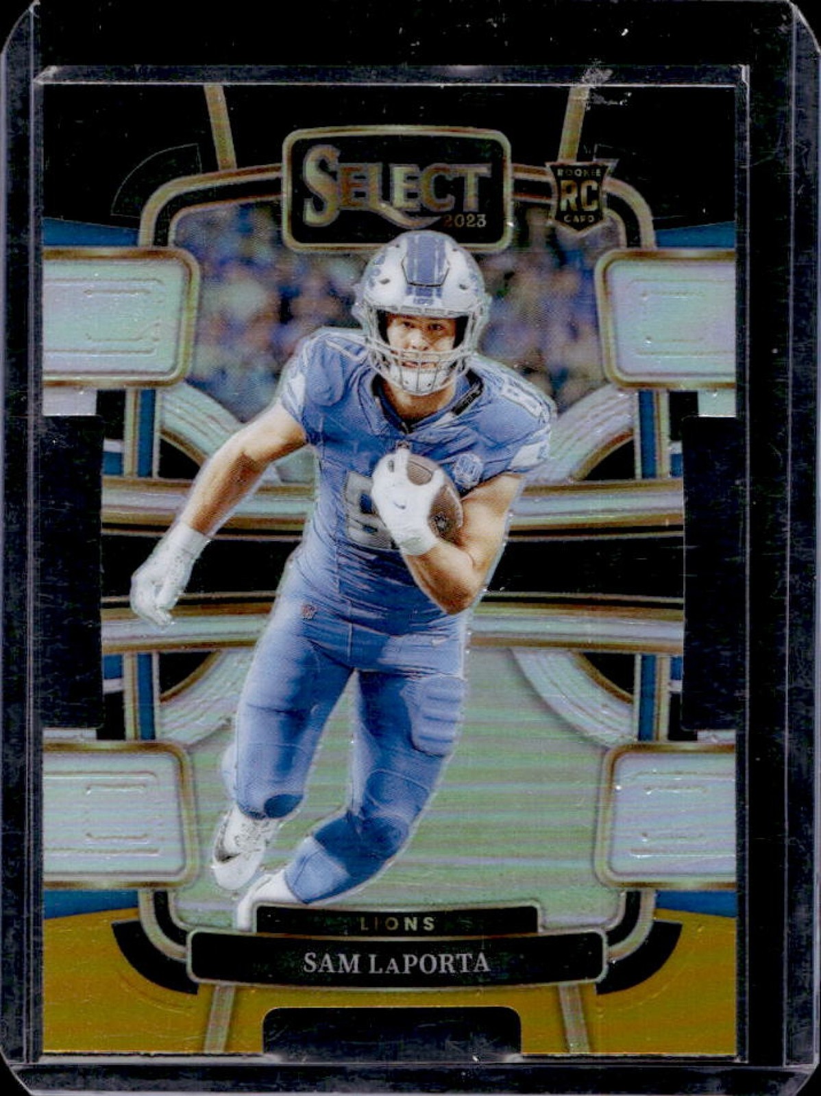 2023 Panini Select Sam LaPorta RC Black and Gold Prizm Die Cut Concourse #35