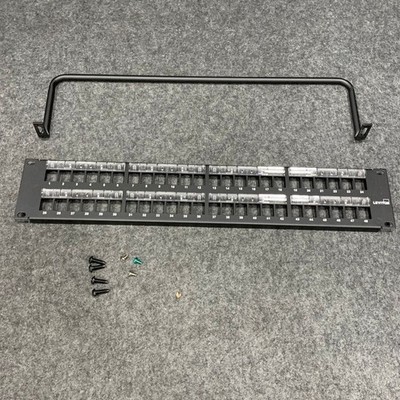 LEVITON QuickPort 48 Port Patch Panel with Magnifying Lens Label Holder