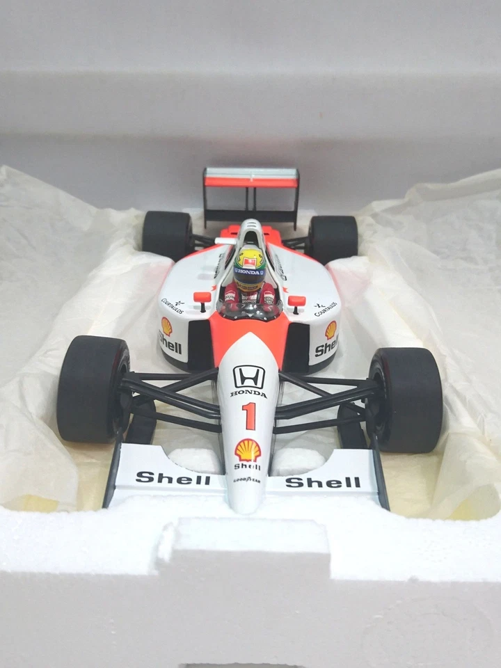 Minichamps 1/18 McLaren Honda MP4/6 Ayrton Senna 1991 modelo incl serviço dos EUA - Imagem 4 de 4