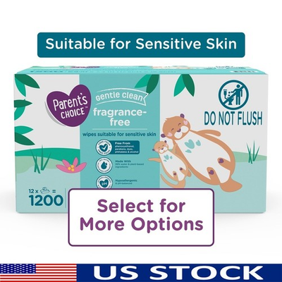 #ad Fragrance Free Baby Wipes Hypoallergenic Resealable Sensitive Skin Gentle Clean $46.01