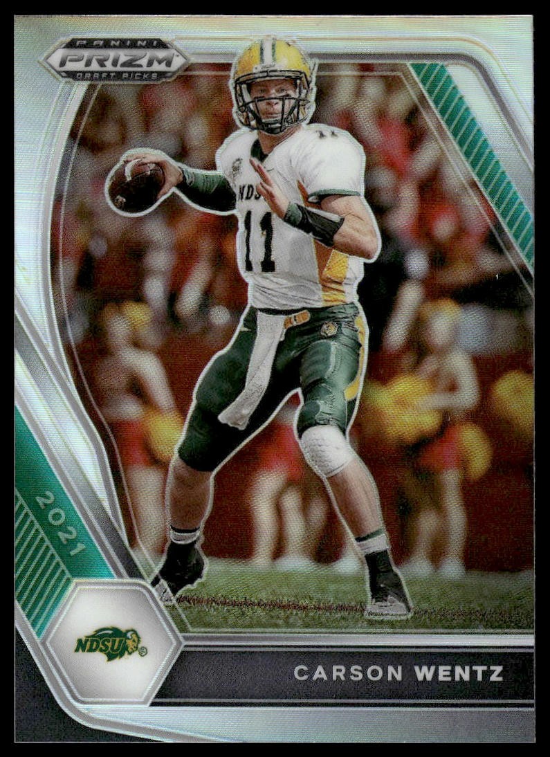 2021 Panini Prizm Draft Picks #13 Carson Wentz Silver North Dakota State NM+