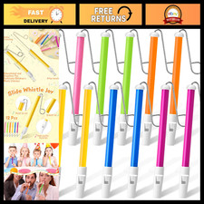 12 Pcs Colorful Slide Whistles for Kids - Fun Musical Toy Set in Assorted Colors