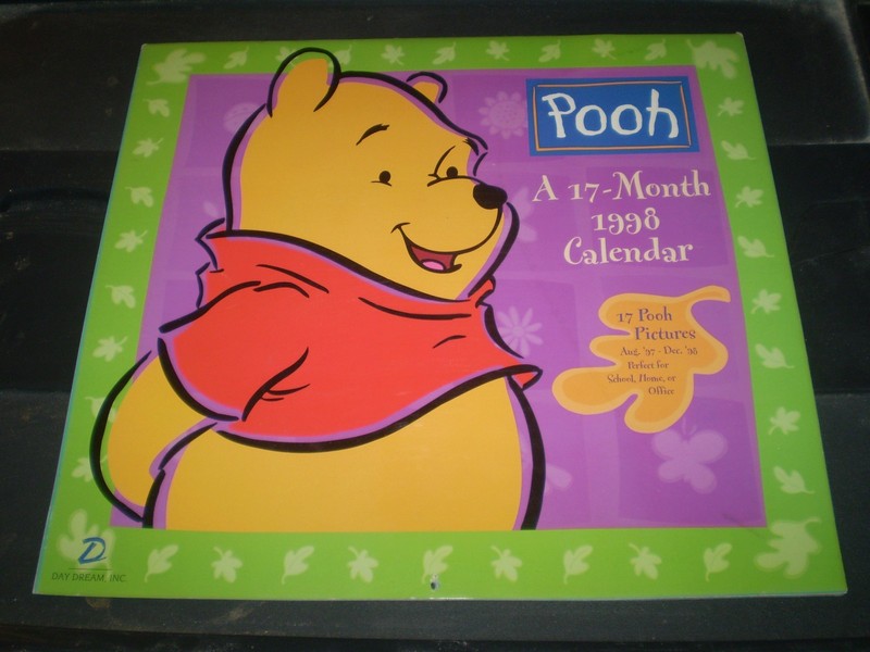Winnie the Pooh 2 Calendars from 1998 - 17 month and  2003 16 months