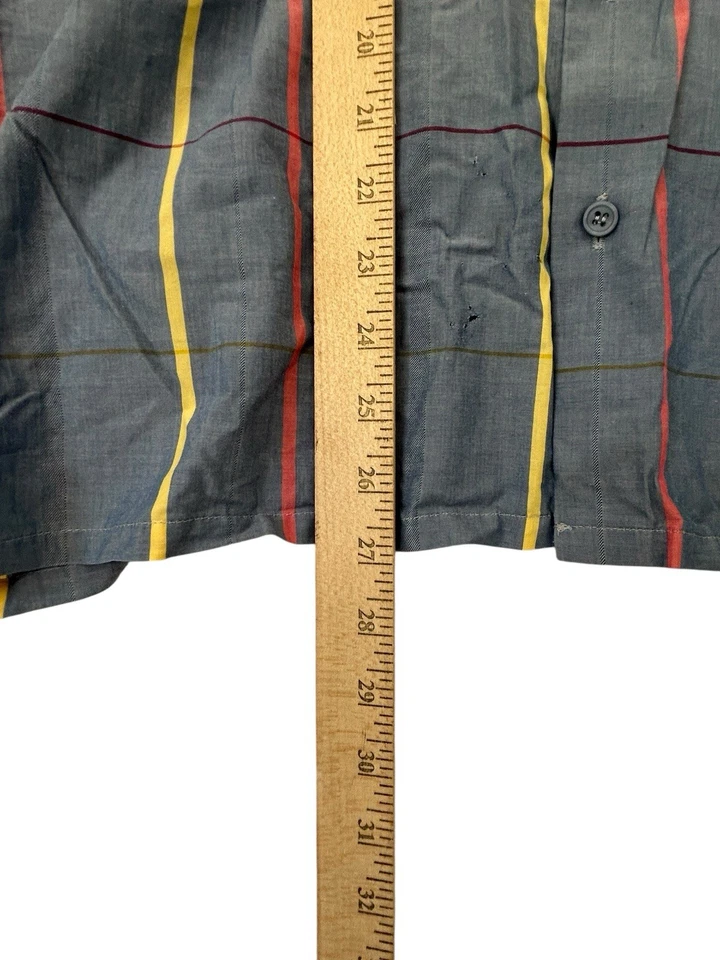 Camisa Para Hombres Condesa Mara Geométrica Rayón Talla M Manga Corta Algodón Azul Foto 2 de 4