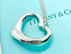 Tiffany & Co Elsa Peretti LARGE 27mm Open Heart Pendant 18"Necklace &Box Vintage — photo 2