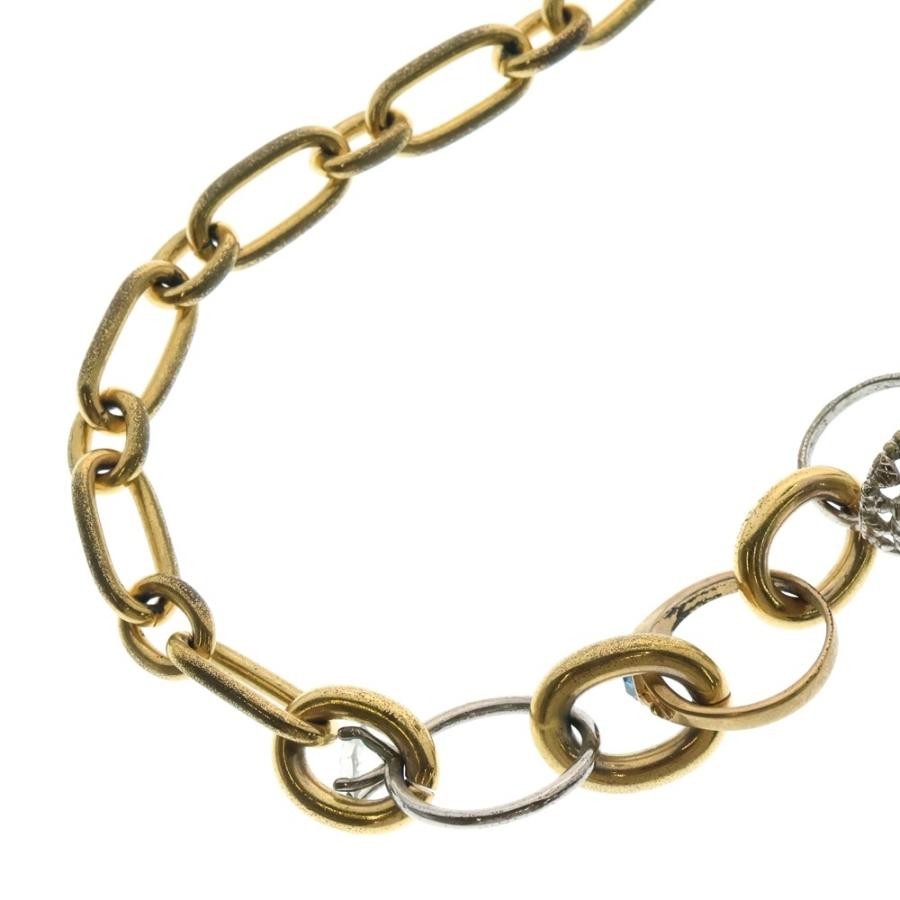 MARNI Ring-embellished Chain Necklace Pearl Ring Mixed Link Chain Necklace Gold