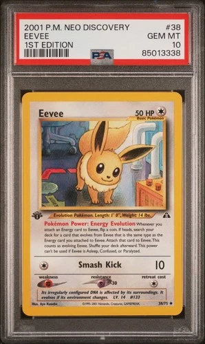 Eevee 38/75 1st Edition Neo Discovery Pokemon PSA 10 *338