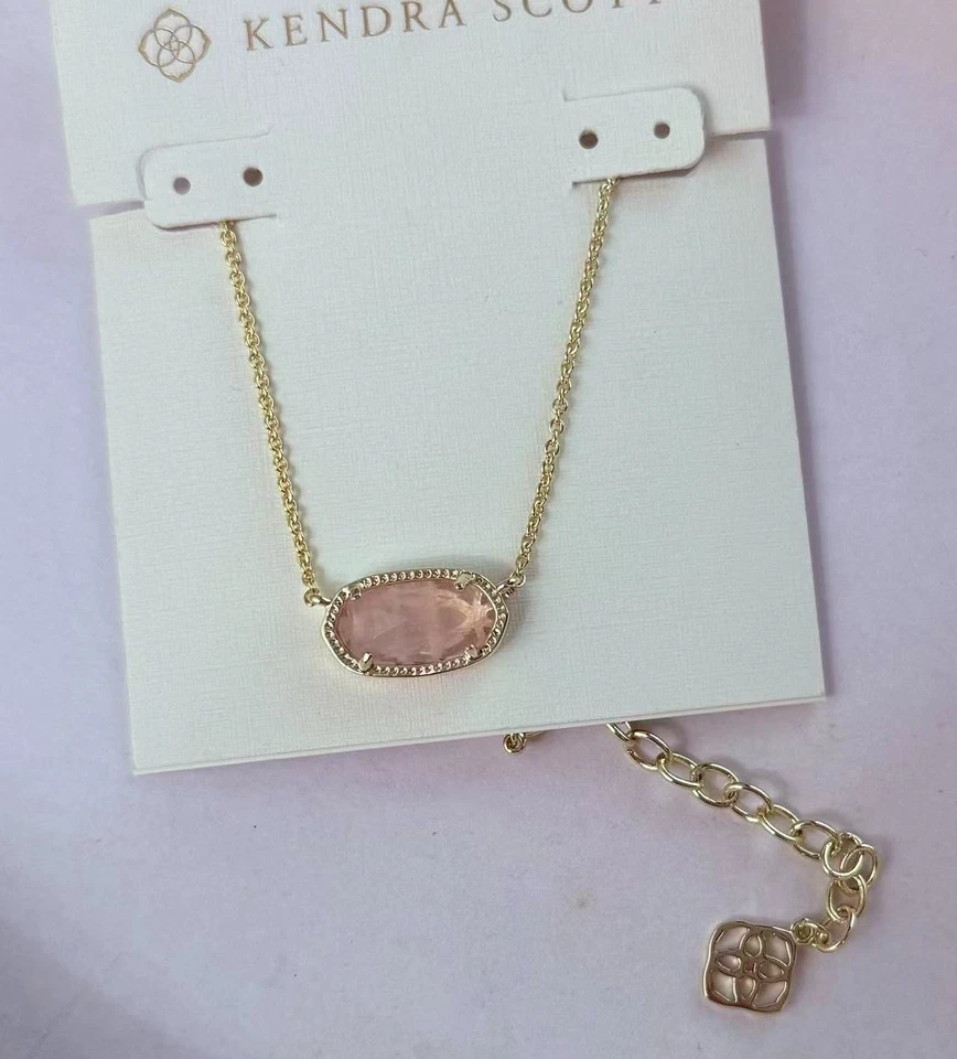 Gargantilla Collar Cristal Rosa, Collar Estilo Elisa Chapado en Oro, Regalo para Ella Foto 3 de 3