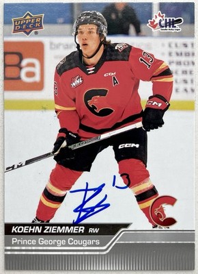 Koehn Ziemmer Rookie 2023-24 Upper Deck CHL #253 RC Kings HAND SIGNED AUTOGRAPH
