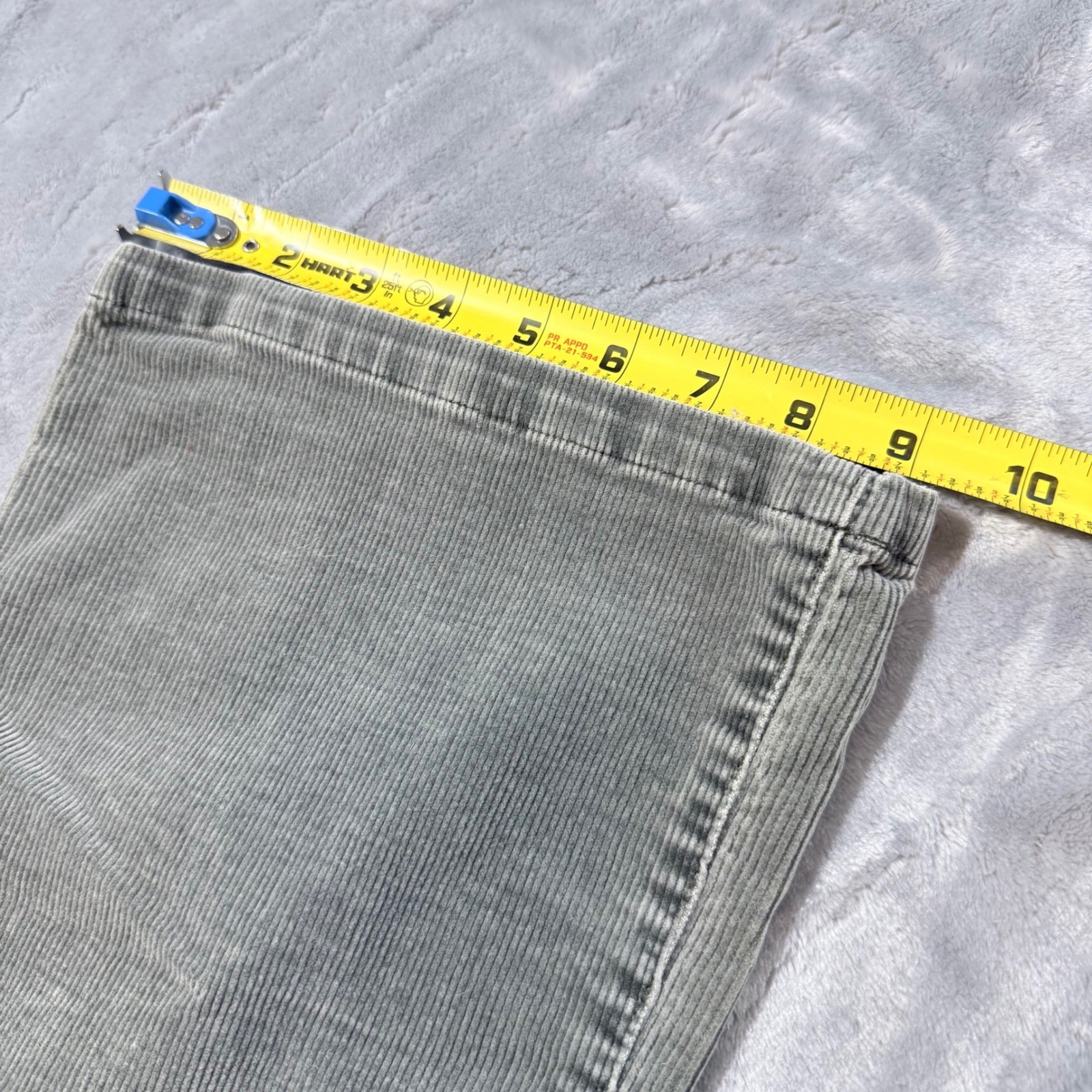 Tommy Jeans Corduroy Flare Jeans Gray Size 7 Distressed Hem Y2k Vintage thumbnail 10