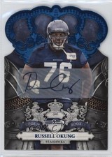 2010 Panini Crown Royale Blue Signatures /50 Russell Okung #181 Auto rf2