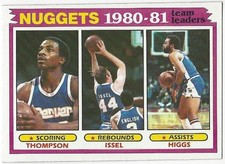 DENVER NUGGETS 1981-82 Topps 1980-81 Leaders #49 NM-MT NBA Thompson Issel Higgs