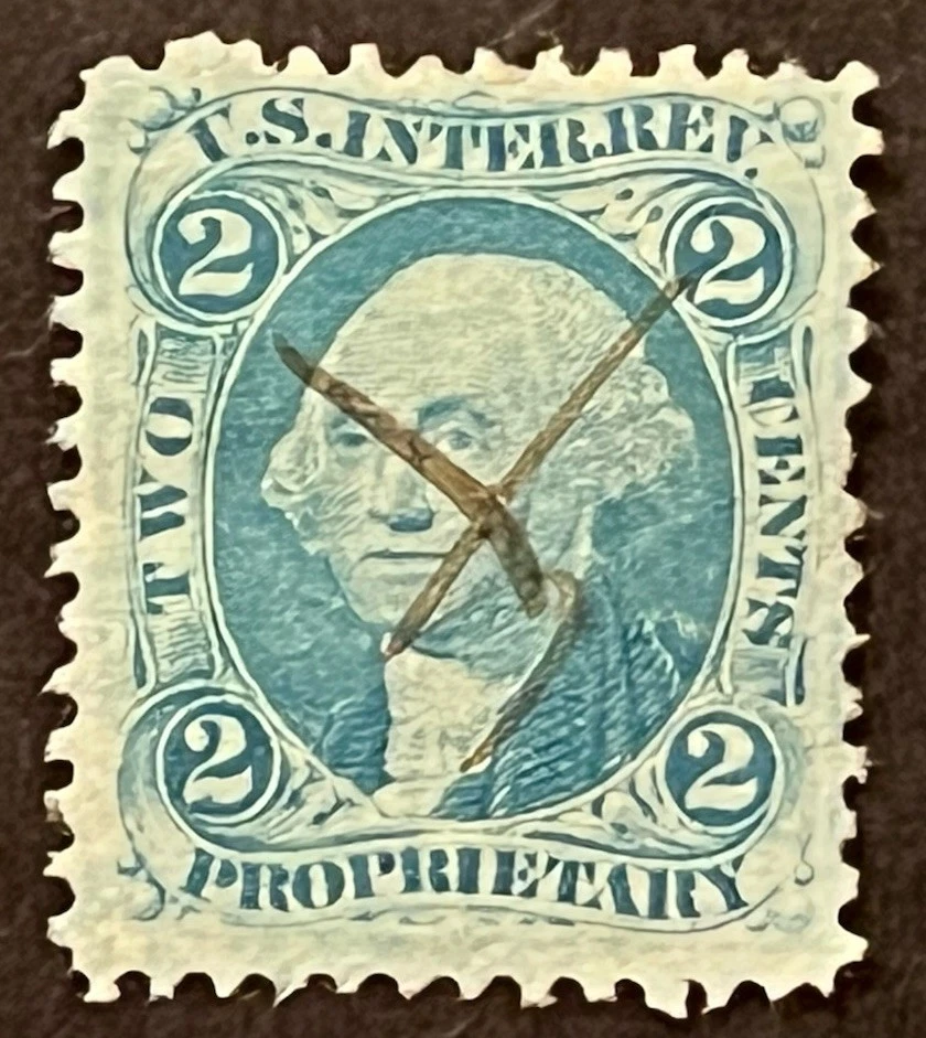 Travelstamps: 1862-71 US Stamps Scott #R13c Revenue Proprietary Used NG - Image 2 of 4