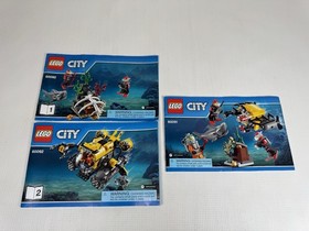 Lego City 60091 AND 60092 Deep Sea Starter Kit and Submarine Box Manual COMPLETE