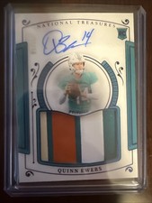 Quinn Ewers /10 RPA 2025 Panini National Treasures Dolphins NFL No. RTHS-QES