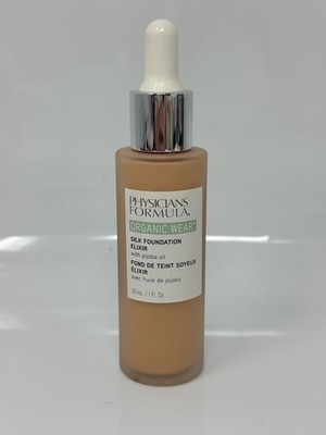 Physicians Formula 04 Light Medium Organic Wear Silk Foundation Elixir, 1 Oz New