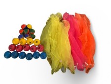 Beginner Juggling Lot JuggleBug Balls Beanbags  17 Scarves Circus PE Teacher