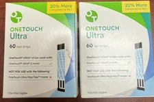 OneTouch Ultra Test Strips –120 Ctn New Sealed – Exp 11/2026 + .– Free Shipping
