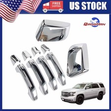 Chrome Door Handle Mirror Covers For 2015-20 Chevrolet Suburban Tahoe Gmc Yukon