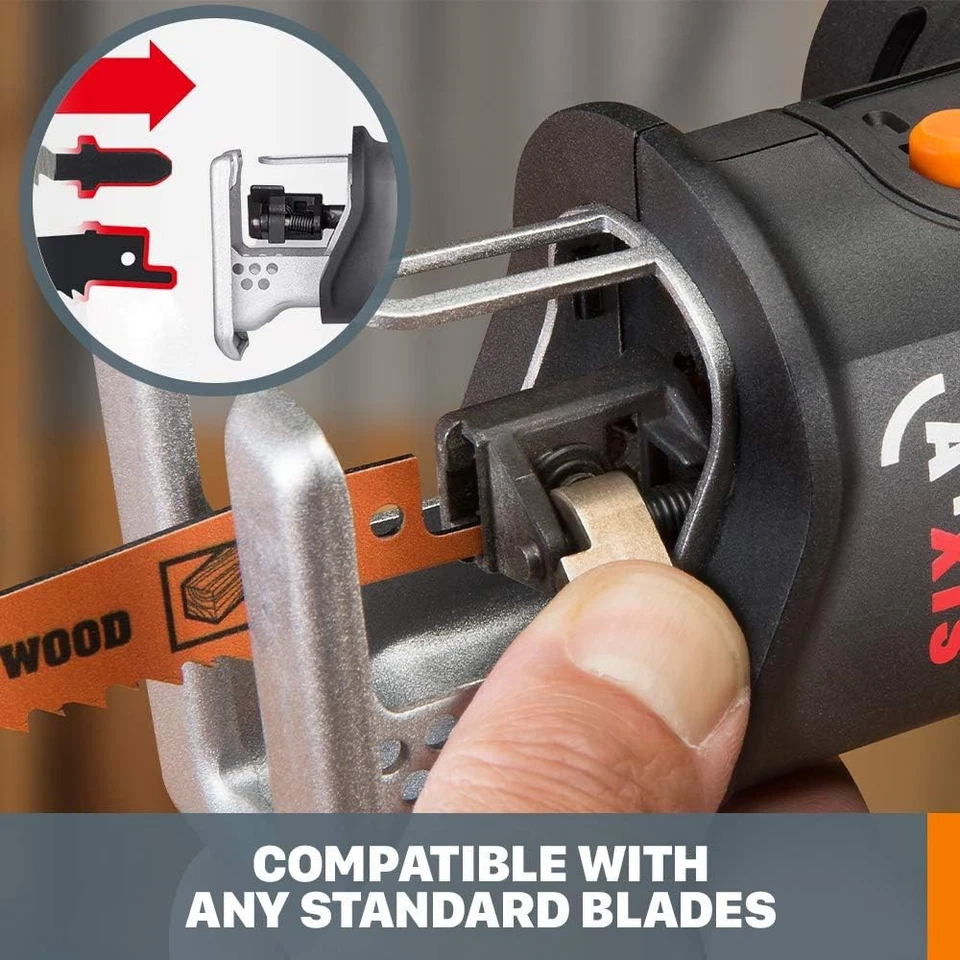 Worx WX550L.9 20V Power Share Axis Cordless Reciprocating & Jig Multicolor  - Image 3 of 4