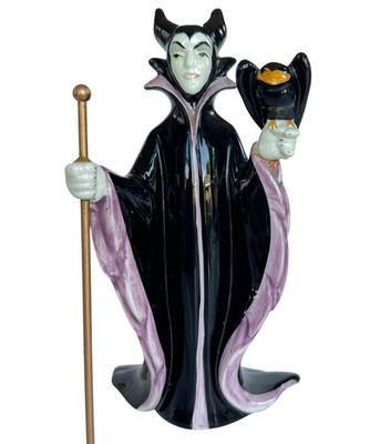 Vtg Disney Schmid Maleficent w Crow Figurine Sleeping Beauty 30th Anniversary