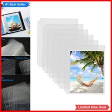 Photo Sleeves 8x10 30 Pack Top Loading 11 Hole for 3 Ring Binder Hold 60 Photos