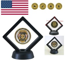 SH Challenge Coin Display Frame, 3D Floating Display Case Stand Holder, Medal...