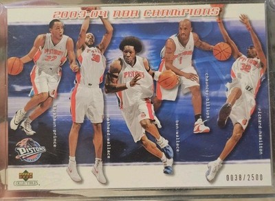 2003-04 Upper Deck Collectibles NBA Champions Pistons Jumbo Card