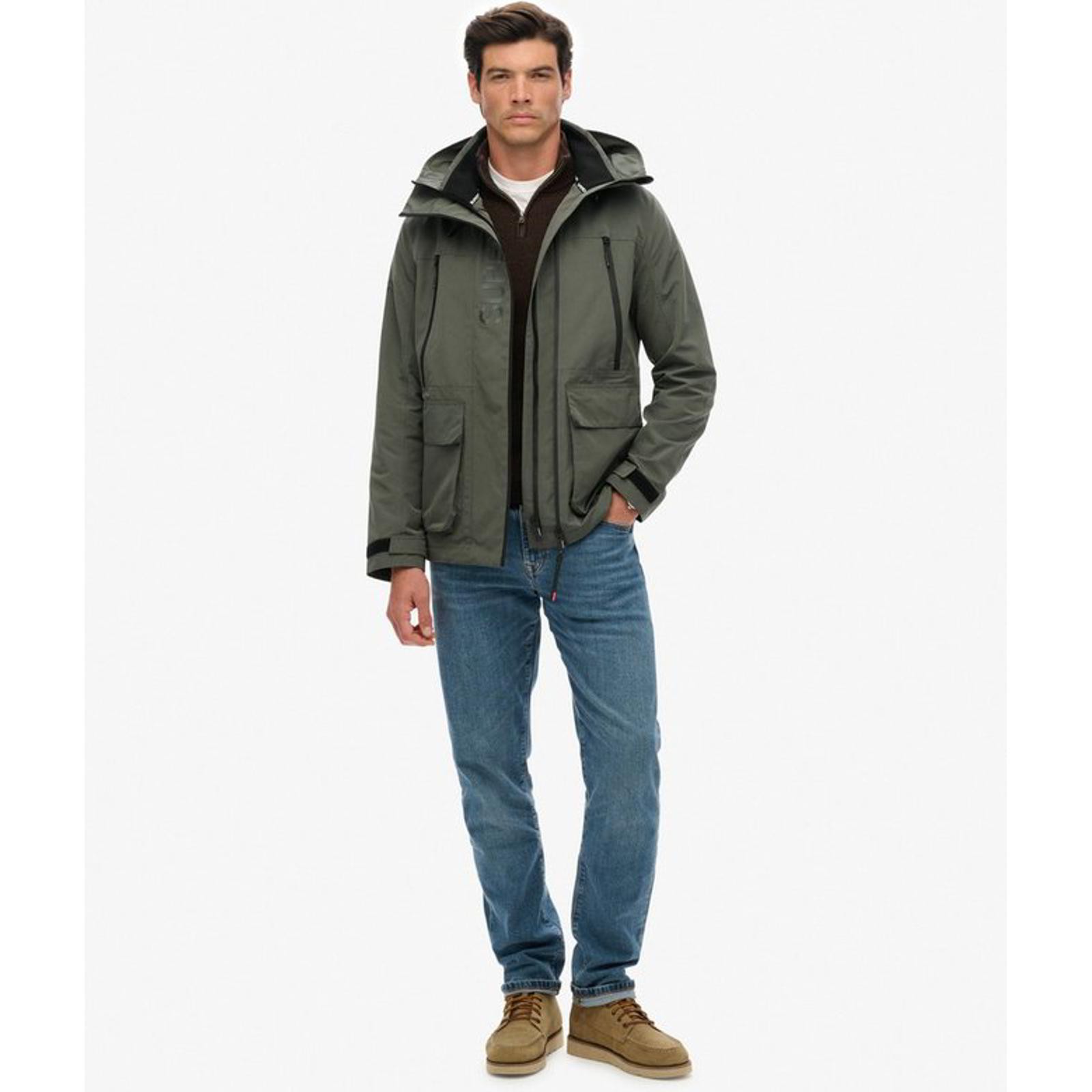 Superdry Hooded Ultimate Embroidered Windbreaker Grey image 2