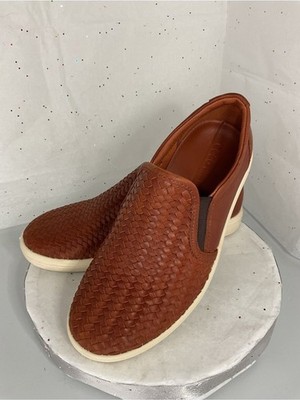 Ecco Women's Woven Slip-On Sneakers - Brown and Cream