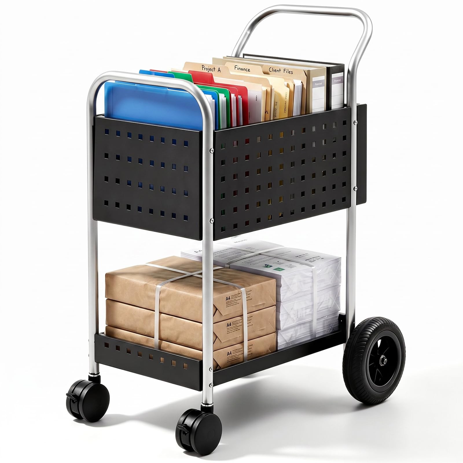 Woanger Mail Cart Holds up to 75 Legal Size Hanging File Folders Legal Folder...