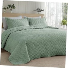 Quilts California King Size - Cal King 111" x 106" 11 - Sage Green