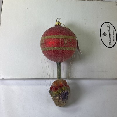 4 Christopher Radko  1997 Neiman Marcus Hot Air Balloon Christmas Ornaments NOS