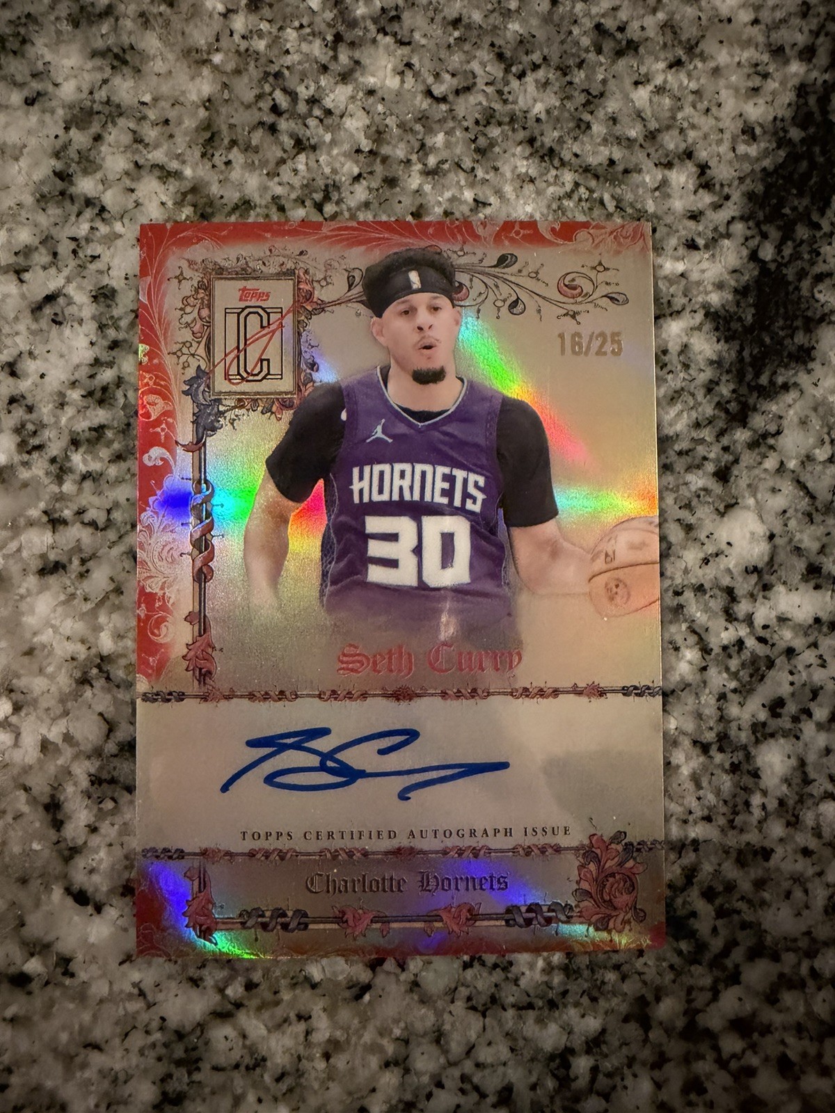 2025-26 Topps Signature Class Basketball - Seth Curry AUTO RED 16/25 - Hornets